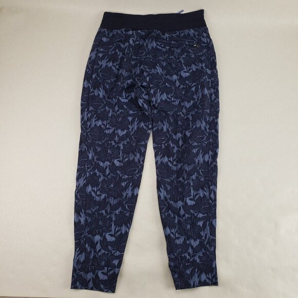 Athleta Trekkie North Printed Jogger Womens 4 Blue Floral Drawstring Casual Pant - Picture 6 of 12